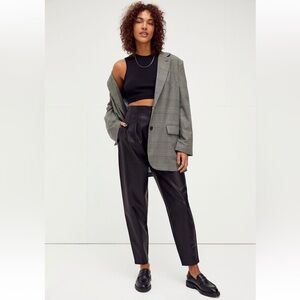Free People Black Pleated Pants